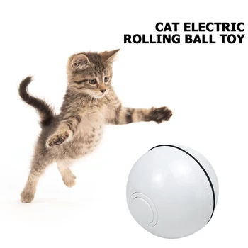 

USB Pet Cat Electric Rolling Ball Rotate Laser Magic Ball Cat Interactive Toys for Household Animal Cats Accessories