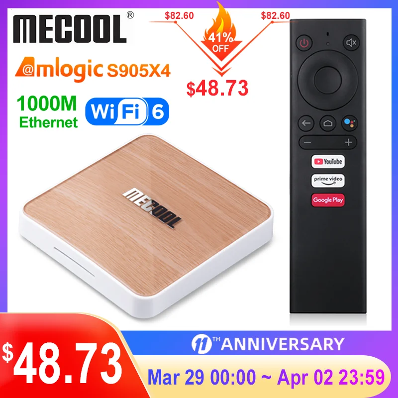 Caixa de tv Global Mecool Edição Deluxe Android 10 Amlogic S905x4 Google Certificado Suporte Wifi 6 1000m bt Media Player 4gb 64gb Km6 - Image 2