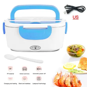

Electric Lunch Box with Spoon Portable Electric Heating Food Heater Rice Container for Office Car Lunch Box Dropshipping 30P
