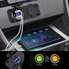 Quick Charge 3.0 Cigarette Lighter Outlet Waterproof 12V/24V Dual USB Car Socket with LED Voltmeter Touch Switch for Car RV Boat 2