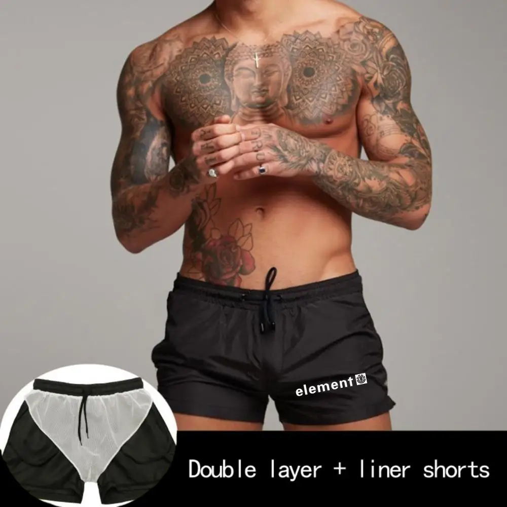 new Brand Pocket Quick Dry Swimming Shorts For Men Swimwear Man Swimsuit Swim Trunks Summer Bathing Beach Wear Surf Boxer Brie | Мужская