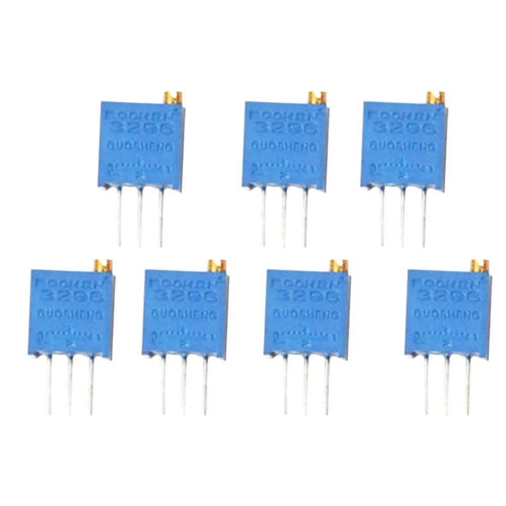 50pcs Adjustable Resistor 3296 Breadboard Cermet Potentiometer Blue Trimmer For Circuit Design Multiturn Variable 100 To 1M