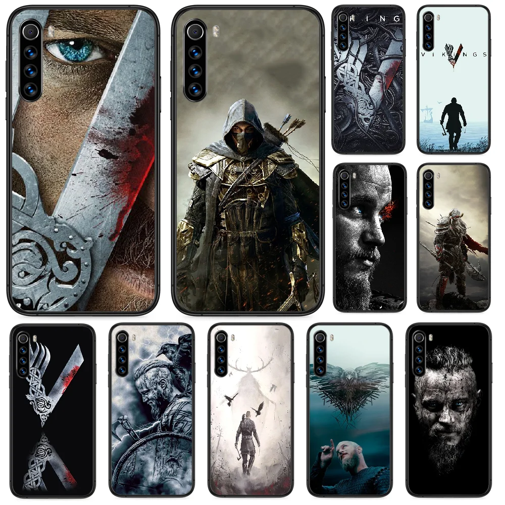 Чехол для телефона Vikings Ragnar Cross Xiaomi Redmi Note 4A 4X 5 6 6A 7 7A 8 8A 4 5A 8T Plus Pro черный бампер tpu