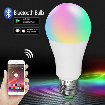 

15W 20W RGB LED Bulb E27 Dimmable Wireless Bluetooth Smart Light led Bulb B22 85-265V RGBWW Group Control Music Home Decor Lamp