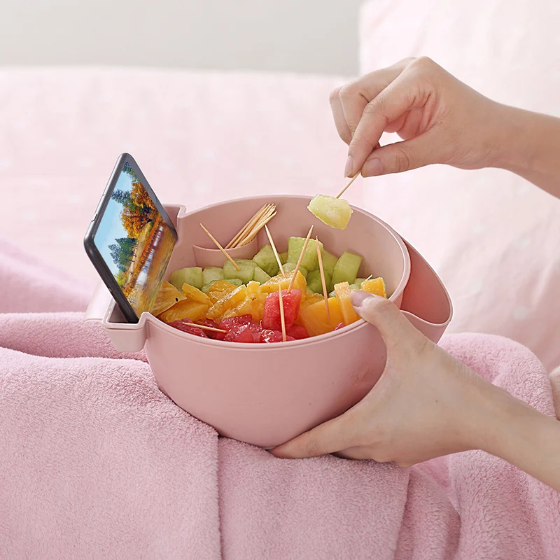 Hot Double-layer Separation Design Drain Basket PP Material Mobile Phone Holder Multifunctional PLD