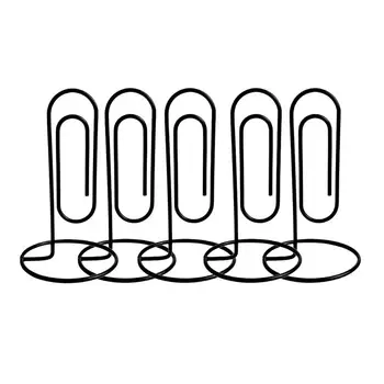 

5pcs Creative Large Desktop Note Holder DIY Multi-Purpose Hand Account Daily Use Clip Paper Clip Black