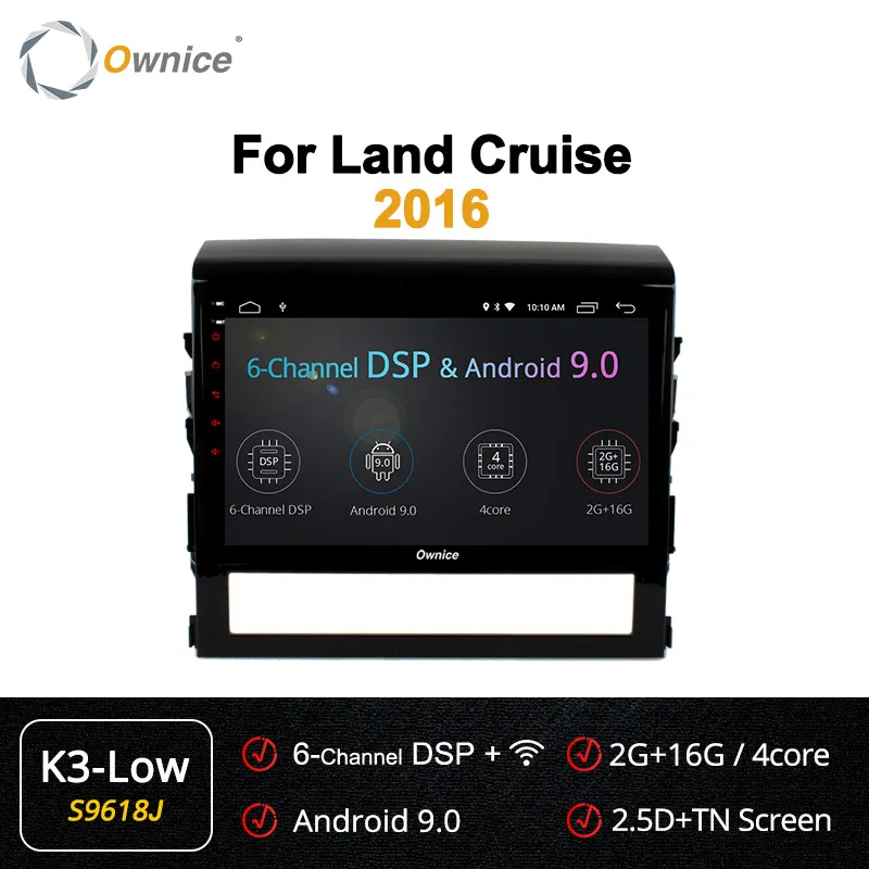 S9618 K3-Low Ownice k3 k5 k6 " Восьмиядерный Android 9,0 автомобильный dvd-плеер для Toyota Land Cruiser радио gps 4G LTE DSP 360 панорама оптическая - Цвет: S9618 K3-Low
