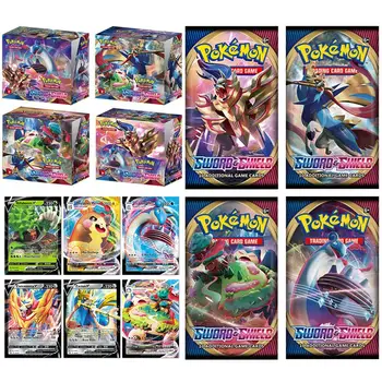

2020 324pcs Pokemon Action Figures Trading Card Game Set Booster Box Sword Shield Vmax New English Edition Tomy Children Toy