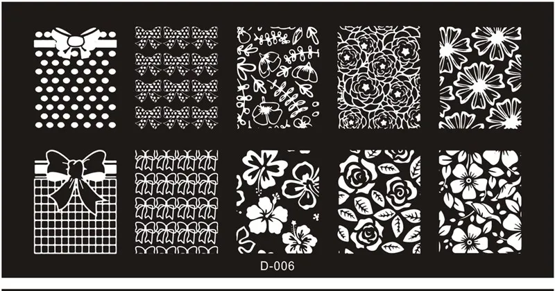 6 1 Pcs Stainless Steel Mixed Designs Nail Stamping Plates DIY Nail Designs Manicure Image Plate Stencil 23 Styles - Цвет: 6