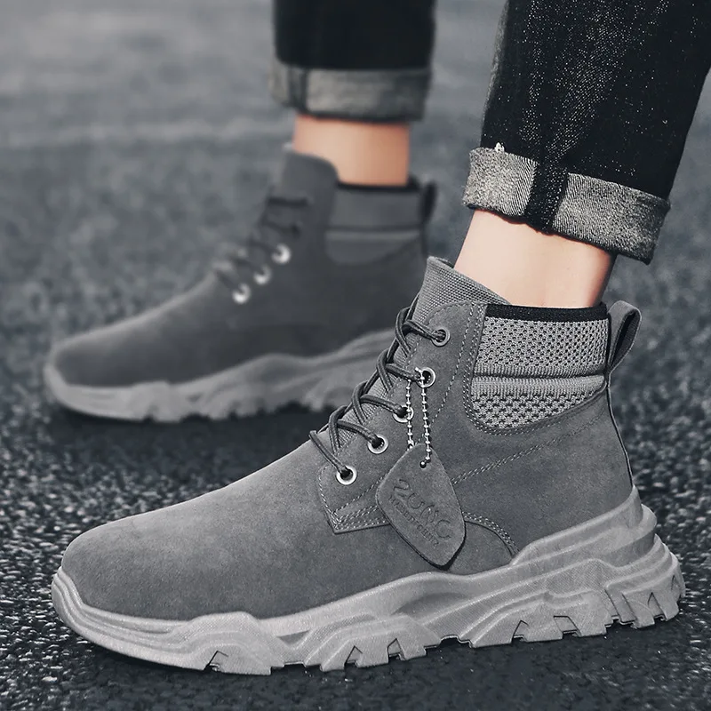 

Autumn And Winter Men Hight-top Martin Boots Korean-style Students Casual Work Shoes Outdoor Trendy Shoes