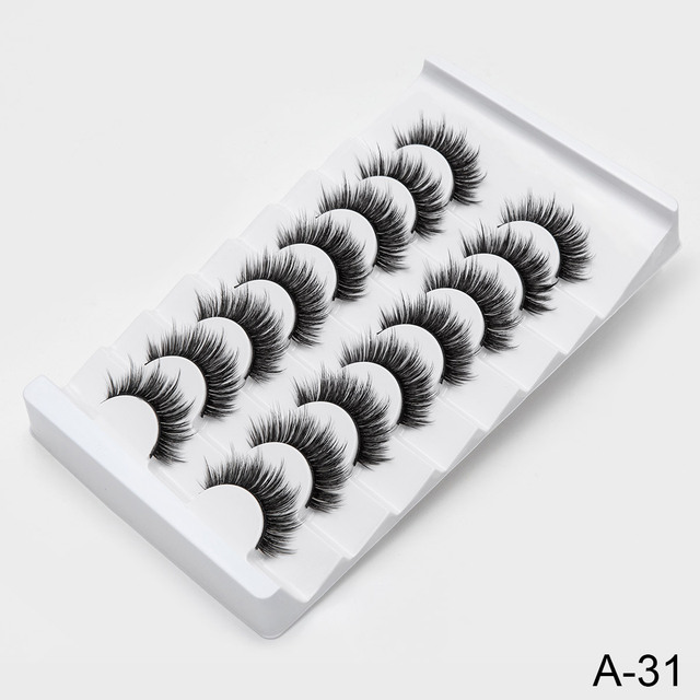 3D Faux Mink Lashes Natural False Eyelashes Dramatic Volume Fake Lashes Makeup Eyelash Extension Silk Eyelashes
