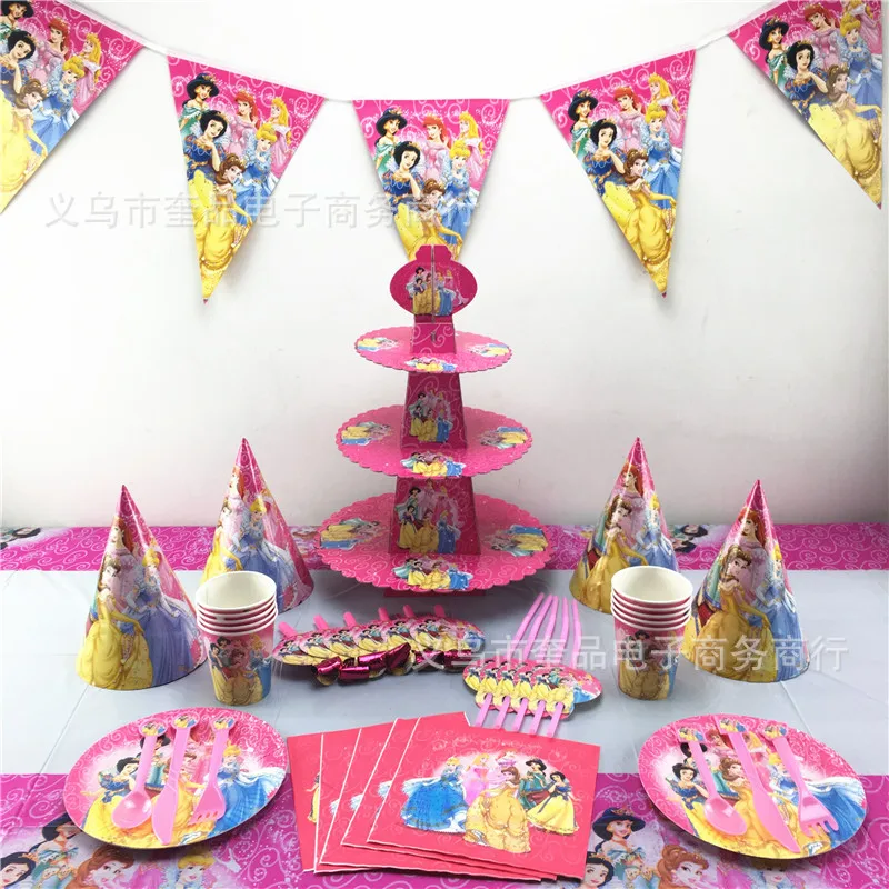 

Disney Princess Ariel Birthday Party Decorations Kids Girl Party Supplies Disposable Tableware Tablecloth Banner Cups Set favors