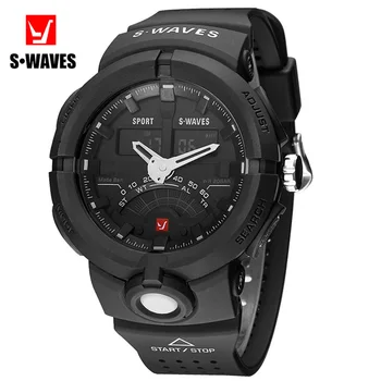 

SWAVES Fashion Watches Mens 2019 Casual Water Resistant Sport Luxury Watch Men Quartz Digital Analog Plastic Army Reloj Hombre