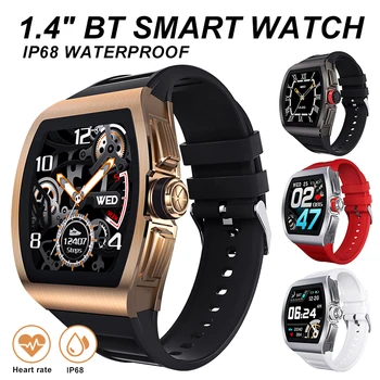 

IP68 Waterproof Bluetooth Smart Watch Wireless Full Touch Screen Mechanical Button Heart Rate Tracker Blood Pressure Smartwatch
