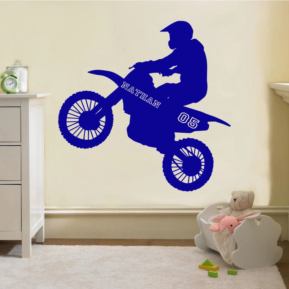0Motorcycle Home Decor Vinyl Wall Stickers For Kids Room Decoration removable mural | Дом и сад