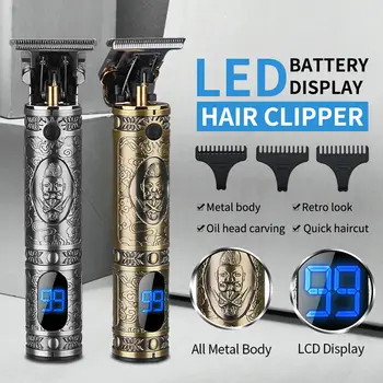 

Electric Pro Rechargeable LED Blade Trimmer Hair Clippers Outliner Grooming Trimmer for Men Hair Zero Gapped Detail Beard Shaver