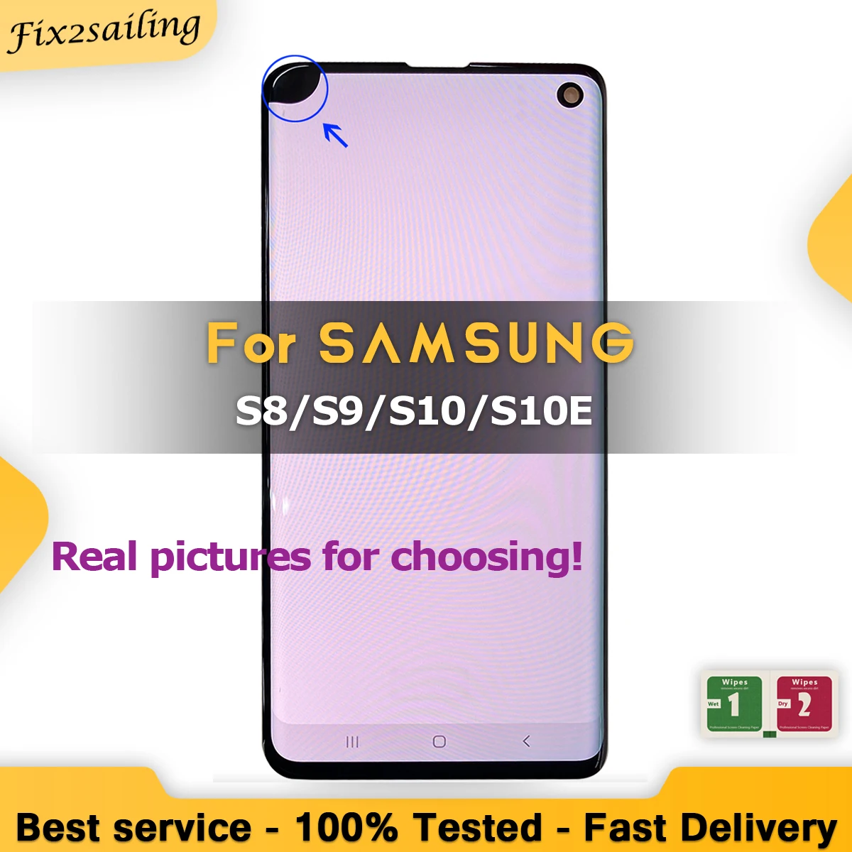 Dead pixel screen with dots/red mark For Samsung Galaxy S8/S8plus/S9/S9plus/S10/S10plus/S10E 100% All Tested And Real Pictures | Мобильные