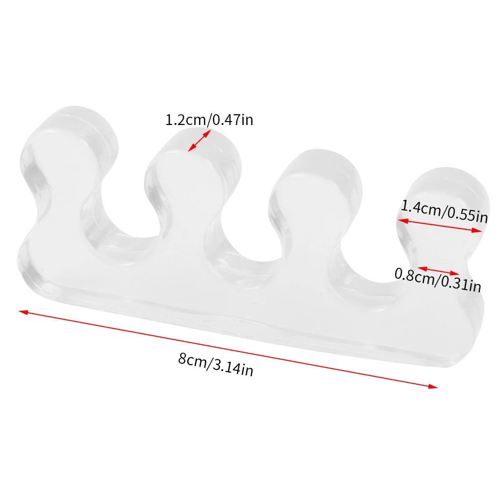 2PCS/Set Soft Silicone Manicure Pedicure Nails Finger Separator Flexible Finger Toe Spacer Separation Straighteners Tool nail art tools finger toe separator