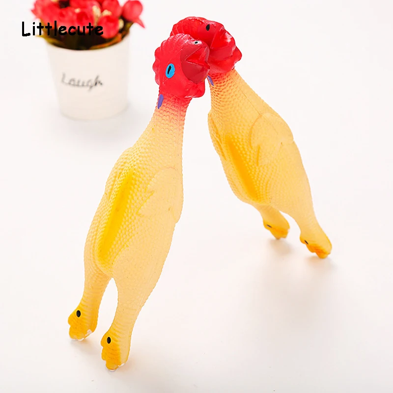 

Pet Dog Toys PVC Enamel Material Rubber Screaming Chicken Squeak Toys Squeeze Sound And Bite Dog Toy Supplies 4 Size for all pet