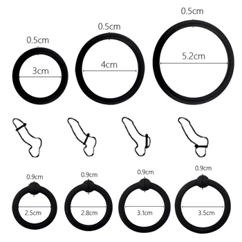 3-8 PCS Men's Silicone Cock Ring Erection Ring for Ejaculation Delay Sex Toys for Men Couples Clitoris Stimulator Penis Ring 6