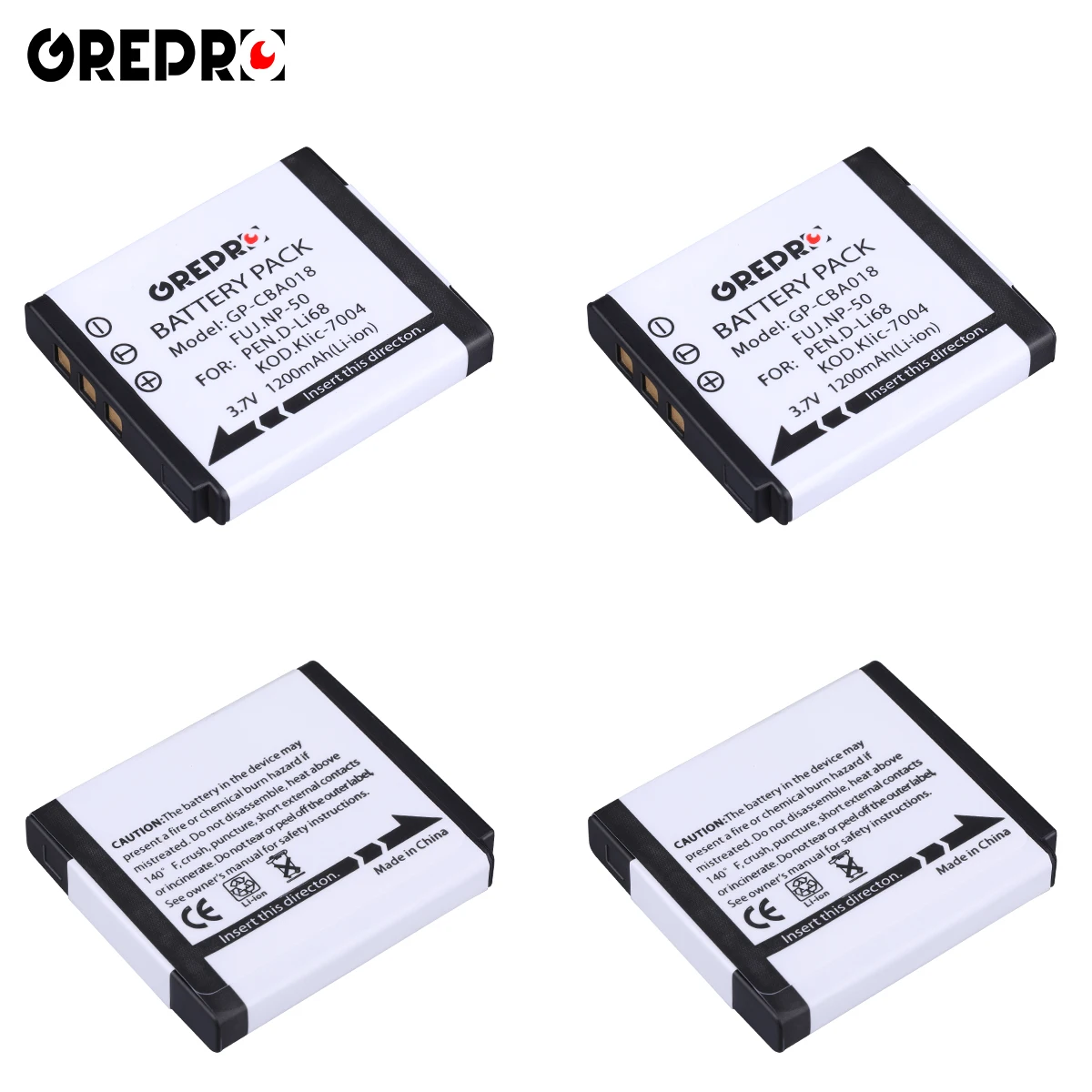 2 Batterie D-Li68 / DLi68 Per Pentax E Fujifilm NP-50 – 1000mAh Con Caricabatterie