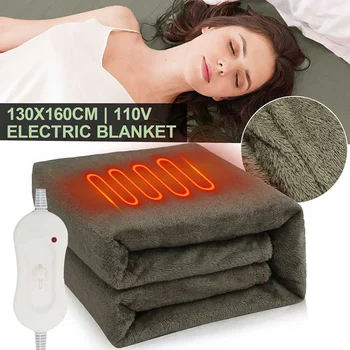 

Electric Blanket Thicker Heater Flannel Body Warmer Bed Heated Blanket 130x160cm Electric Heating Blankets 3 Level Temp Adjust