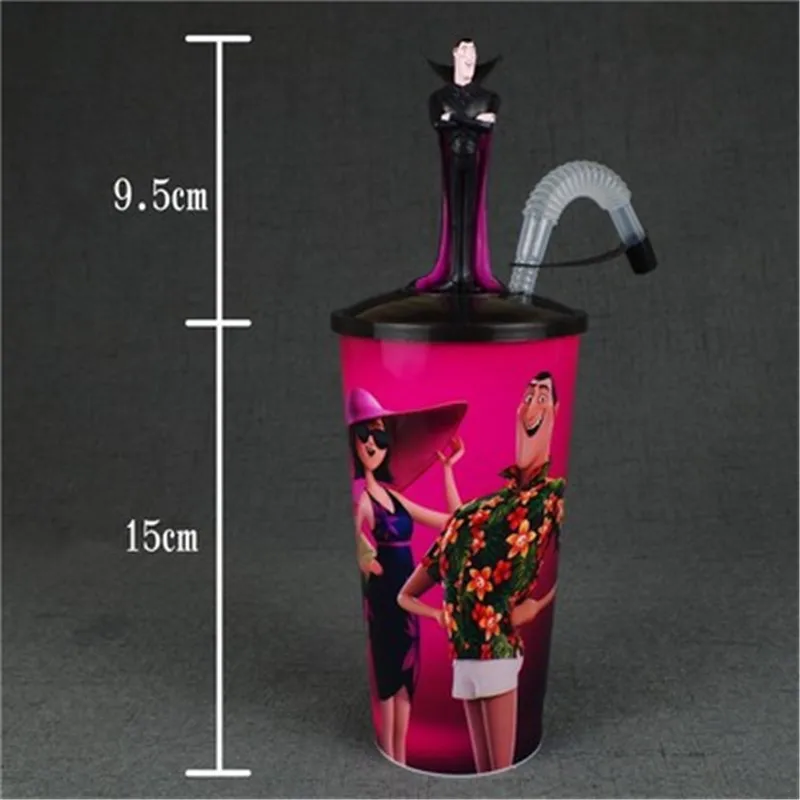 

Hotel Transylvania 3 Vampire Dracula PVC Straw Cup Action Figure Collection Cartoon Model Water Cup X2505
