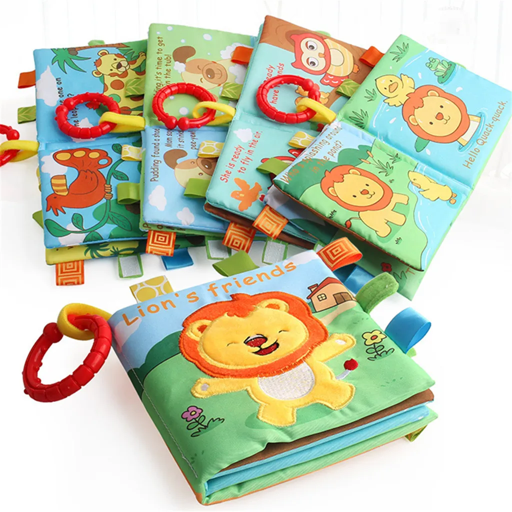 

Baby Kids Intelligence Development 3D Animal BB Sound Cloth Book Educational Toy Early Education Teaching Math toys for girls