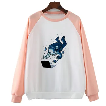 

Explore Like An Astronaut Hoodies New Fashion Cool Casual Hooded High Quality Coat Women Hoodies O-Neck