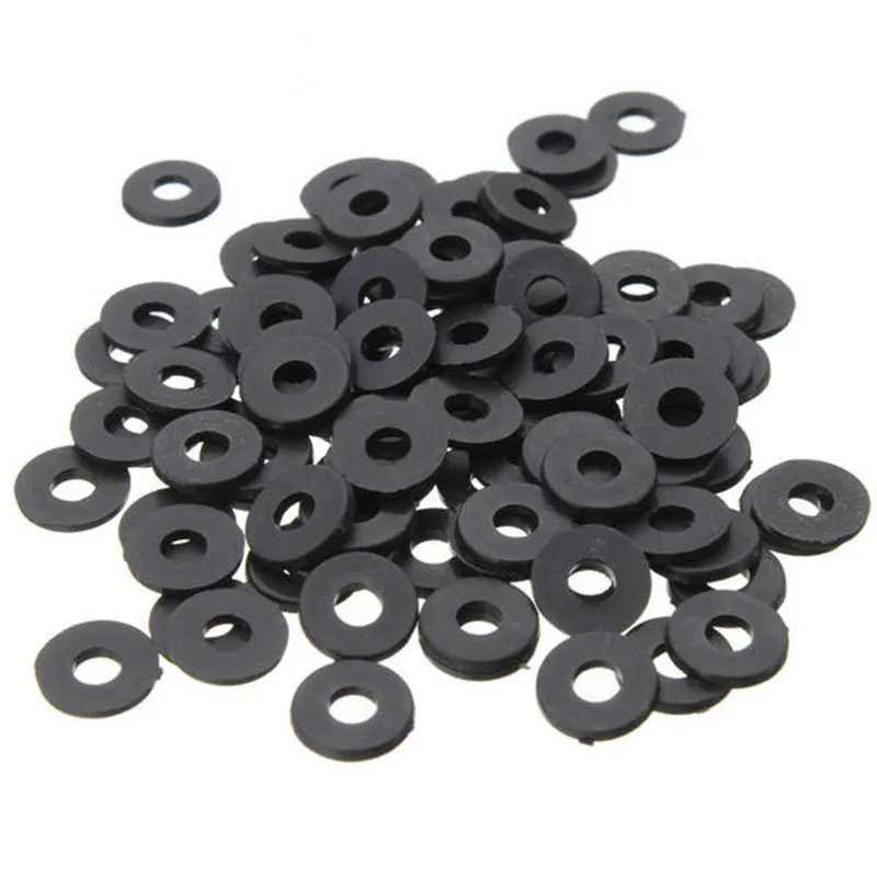 Promotion! M3 x 6mm 1mm Nylon Flat Insulating Washers Gaskets Spacers Black 200PCS | Обустройство дома