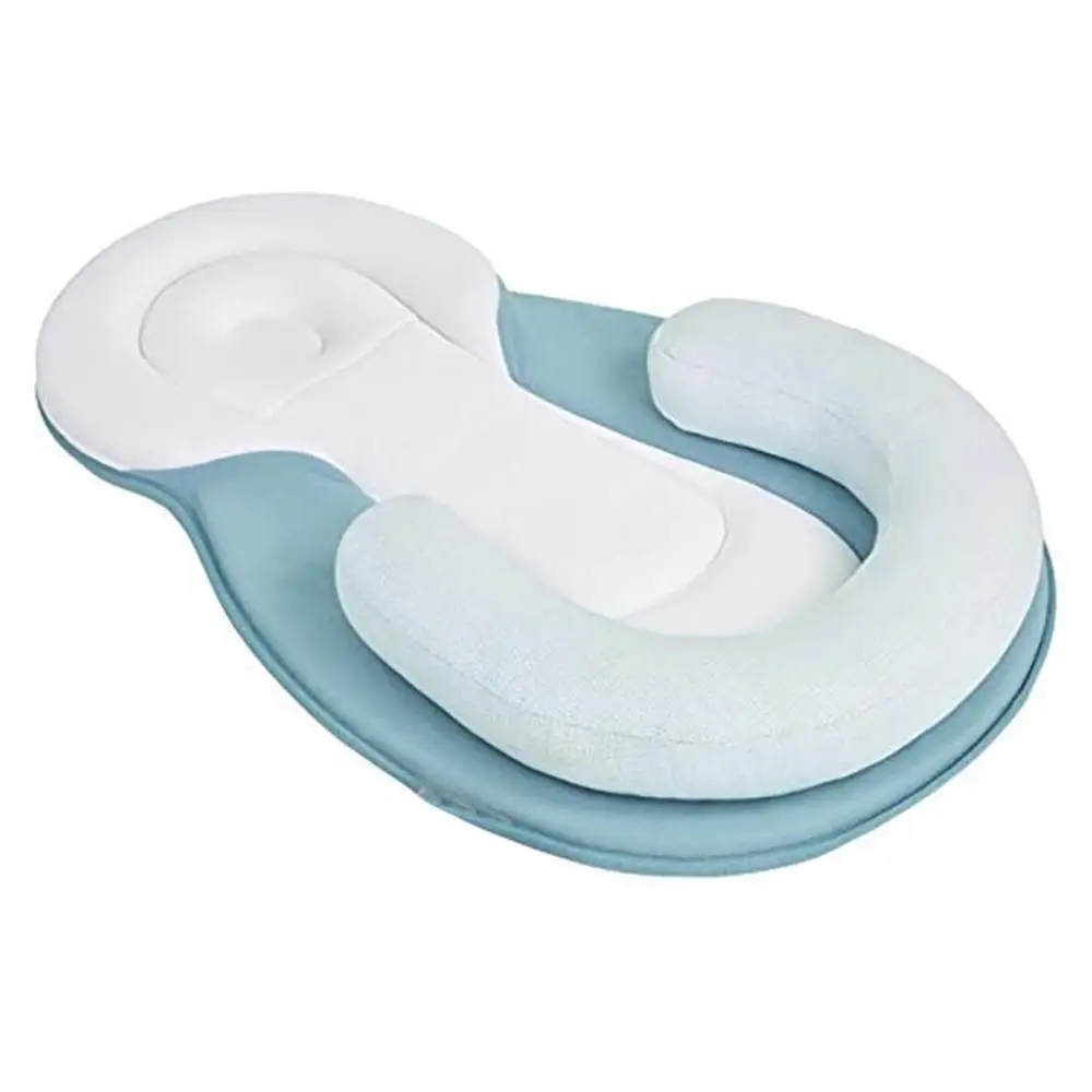 Портативная детская кроватка дорожная складная кроватка для младенца сумка детская люлька-качалка для новорожденных безопасный комфорт детская хлопковая кровать - Цвет: Синий
