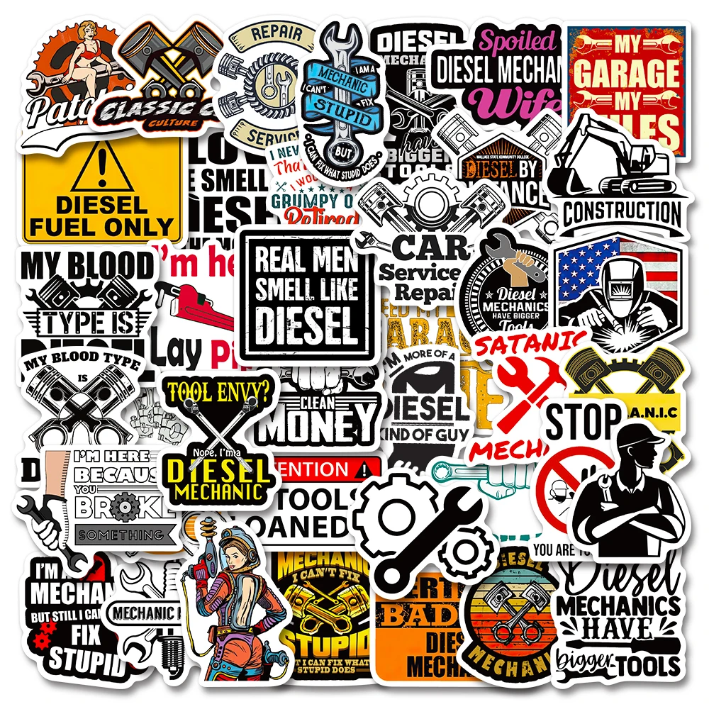 Diesel Engine Technician Stickers | Diesel Car Sticker | Diesel Warning ...