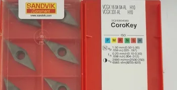 

10PCS CARBIDE INSERT VCGX 160404 AL H10