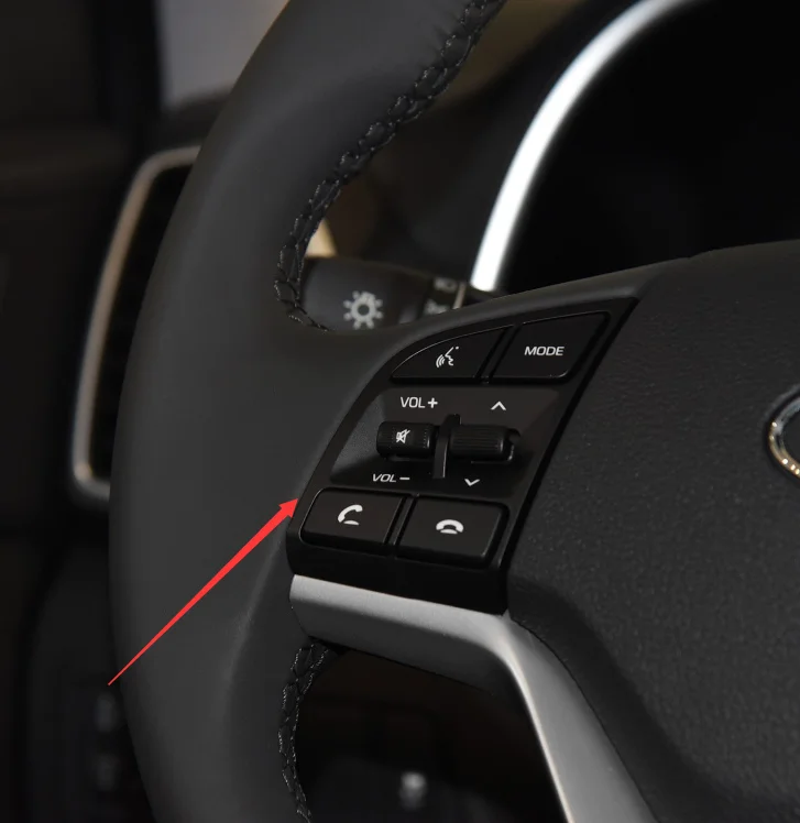 For Hyundai Tucson 2019 2020 Carbon Fiber Steering Wheel Switch Button Sequins Cover Interior Decoration Trim Accessories | Автомобили и