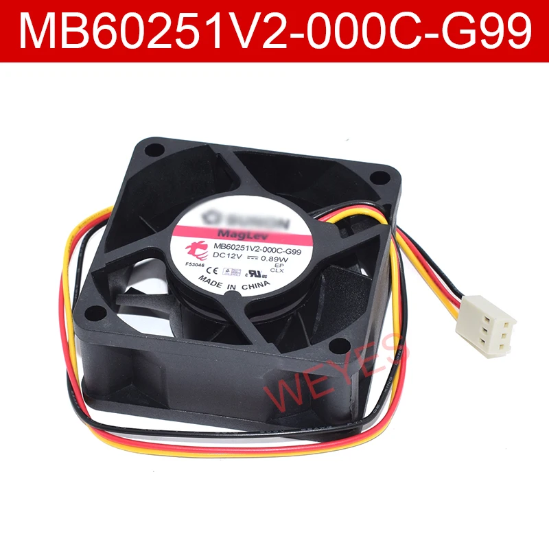 Подлинная Новый 60*60*25 MB60251V2-000C-G99 12V 0 89 W 6 см 3 линии бесшумный вентилятор охлаждения