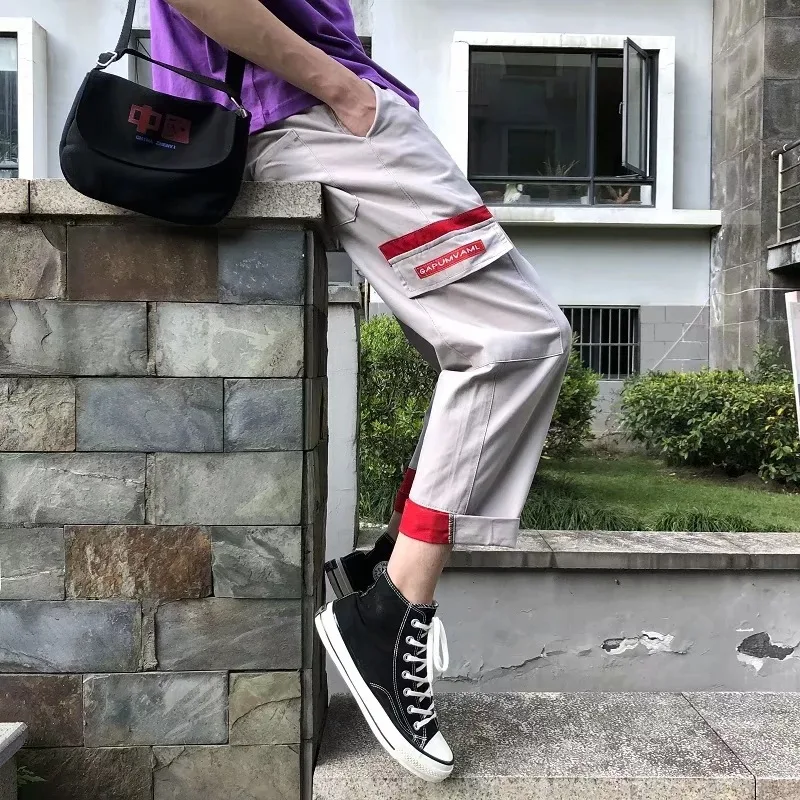 Новое поступление Harajuku японский стиль с буквенным принтом модные мужские брюки для бега хип хоп Осенние повседневные мужские шаровары