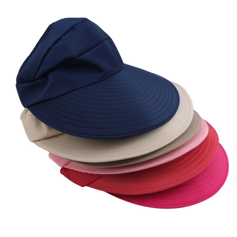 Летние солнцезащитные шляпы новые женские складные солнцезащитные шляпы с защитой от ультрафиолета, козырек, Солнцезащитная Гибкая шляпа, пляжные шляпы с защитой от солнца