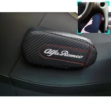 Для Alfa Romeo 159 147 156 Giulietta 147 159 Mito 1 шт. карбоновая Кожаная подушка для ног наколенник подлокотник автомобильные аксессуары