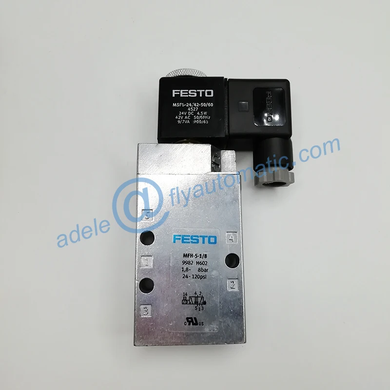 

MFH-5-1/8 9982 Festo 5/2-ways pneumatic valve with coil Tiger classic solenoid valve with coil