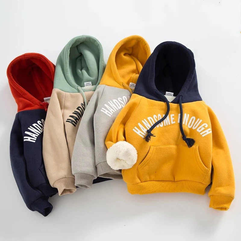 

Kids Sweatshirt Autumn Winter Fashion Letter Hooded Outwear Children Boys Sports Clothes For Little Girls 1-5Y 2019 New Jacket