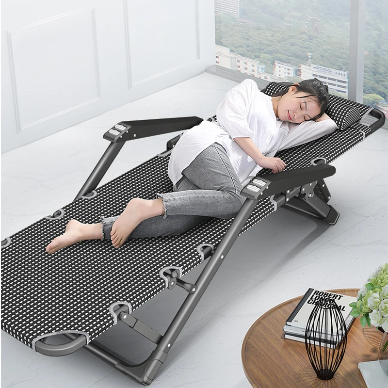 

Lounge Chair Folding Lunch Break Nap Bed Balcony Home Leisure Portable Lazy Couch Single Backrest Chair Cool Chair Chaise