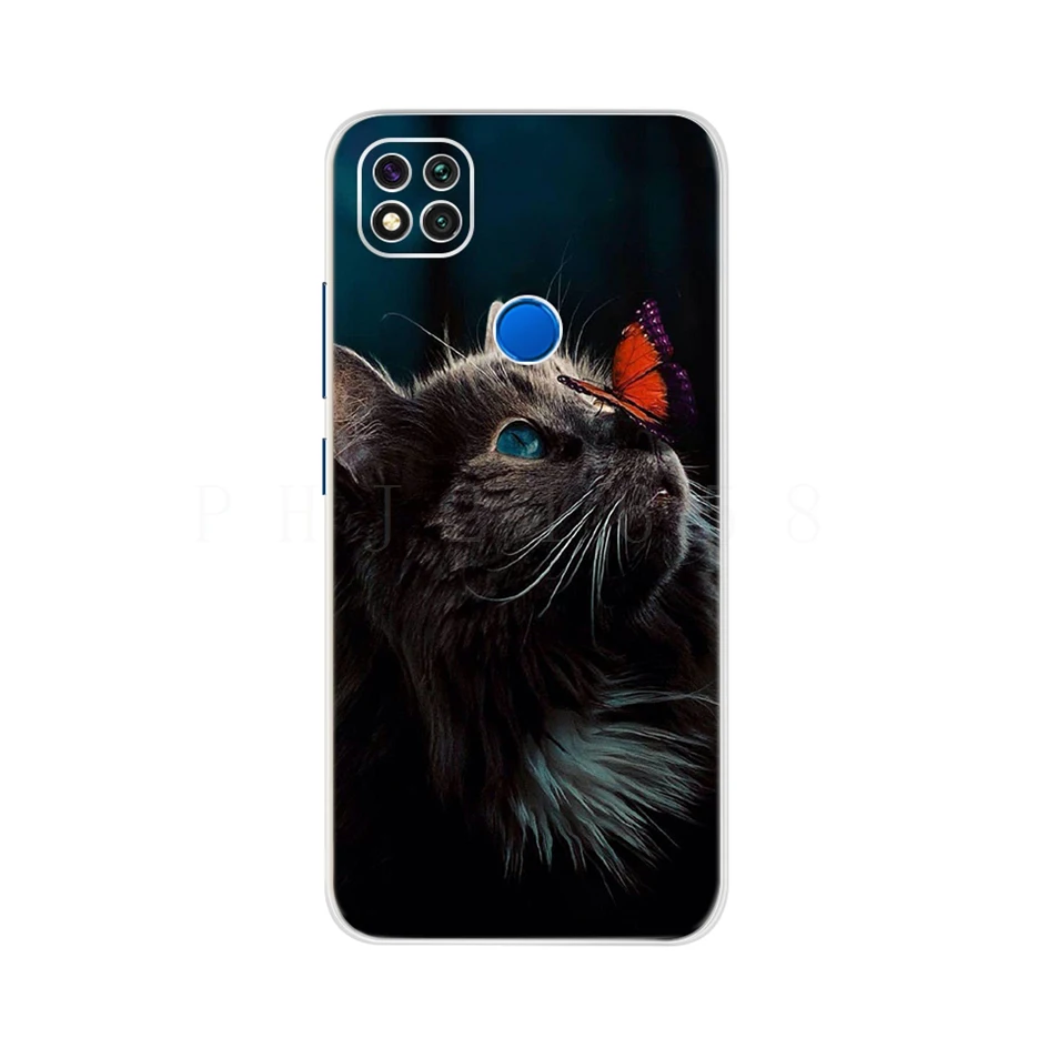 Ốp Lưng Dẻo Silicone Xiaomi Redmi 9C Ốp Lưng Redmi 9C 9 C Lưng Dễ Thương Mèo Hoạt Hình Ốp Điện Thoại Dành Cho Xiaomi redmi 9C Mềm TPU Fundas 