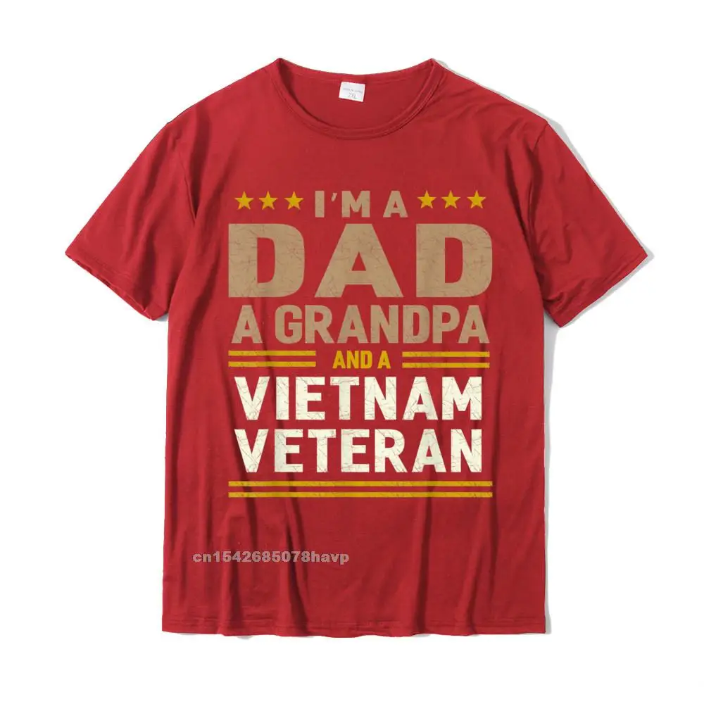 Group Gift Fall Pure Cotton Round Collar Men Tops T Shirt Custom Tops Tees 2021 Discount Short Sleeve T-shirts Dad Grandpa Vietnam Veteran Vintage Top Mens Gift T-Shirt__775. red