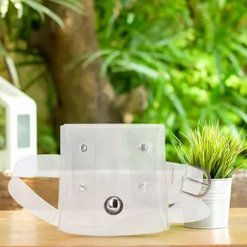 

Portable Chest Shoulder Bag Simple Small Transparent PVC Solid Rivet Waist Packs Adjustable Belt Messenger Crossbody Bags