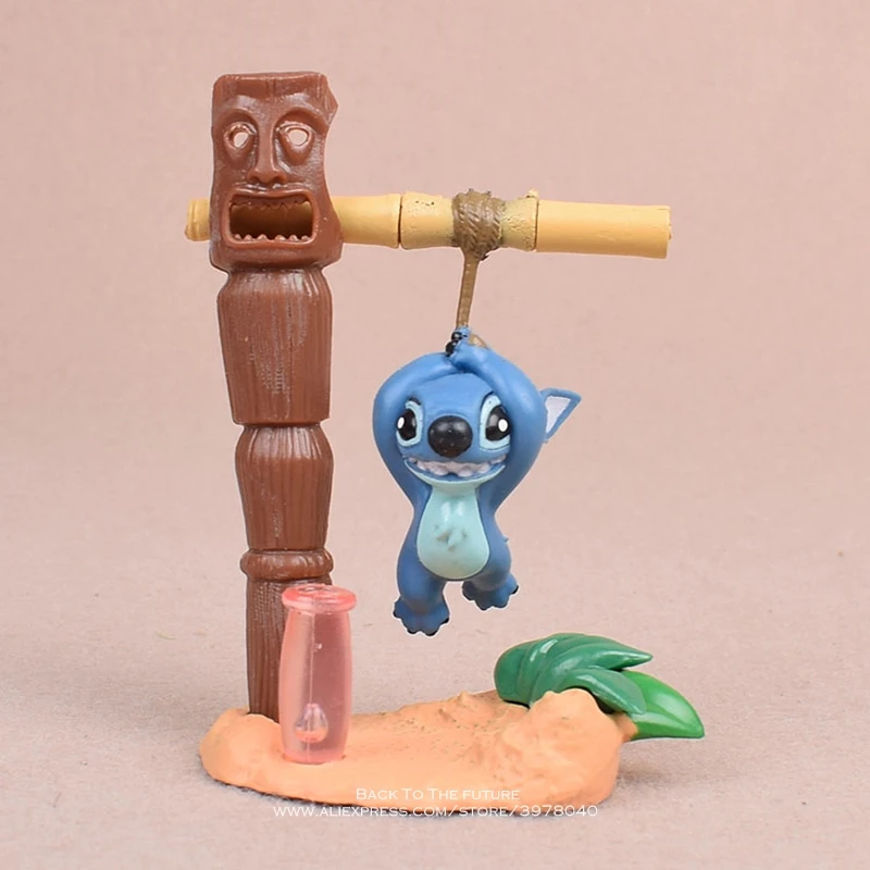 Disney Lilo& Stitch 5 шт./компл. 5-7 см фигурка аниме украшение Коллекция фигурка мини-кукла, игрушка модель для детей подарок