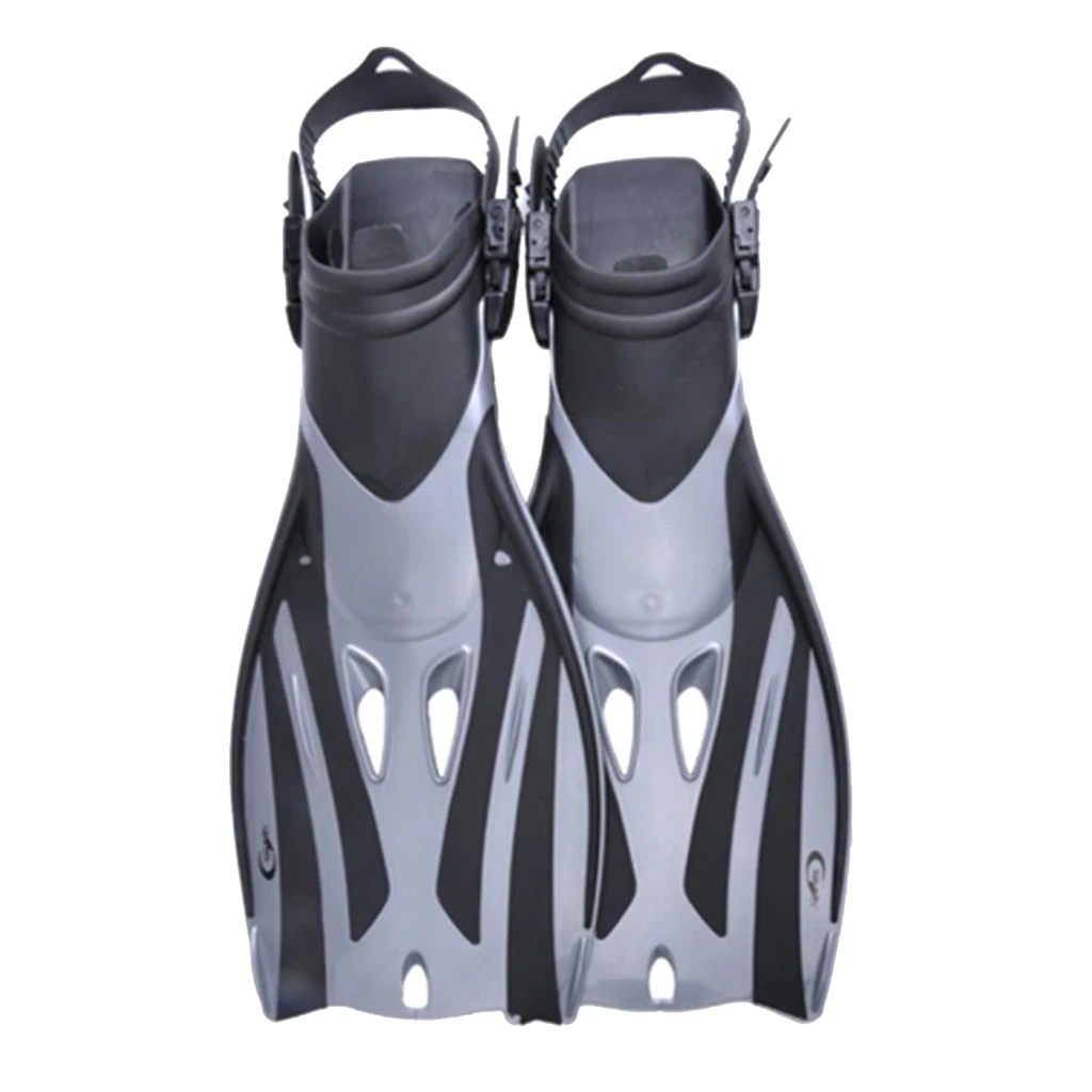 Long Feet Training Diving Fins Adjustable Open Heel Snorkeling bed