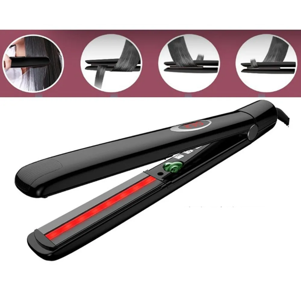 Инфракрасный выпрямитель волос отрицательный ион керамическая электрическая плойка прямые волосы щипцы для завивки волос