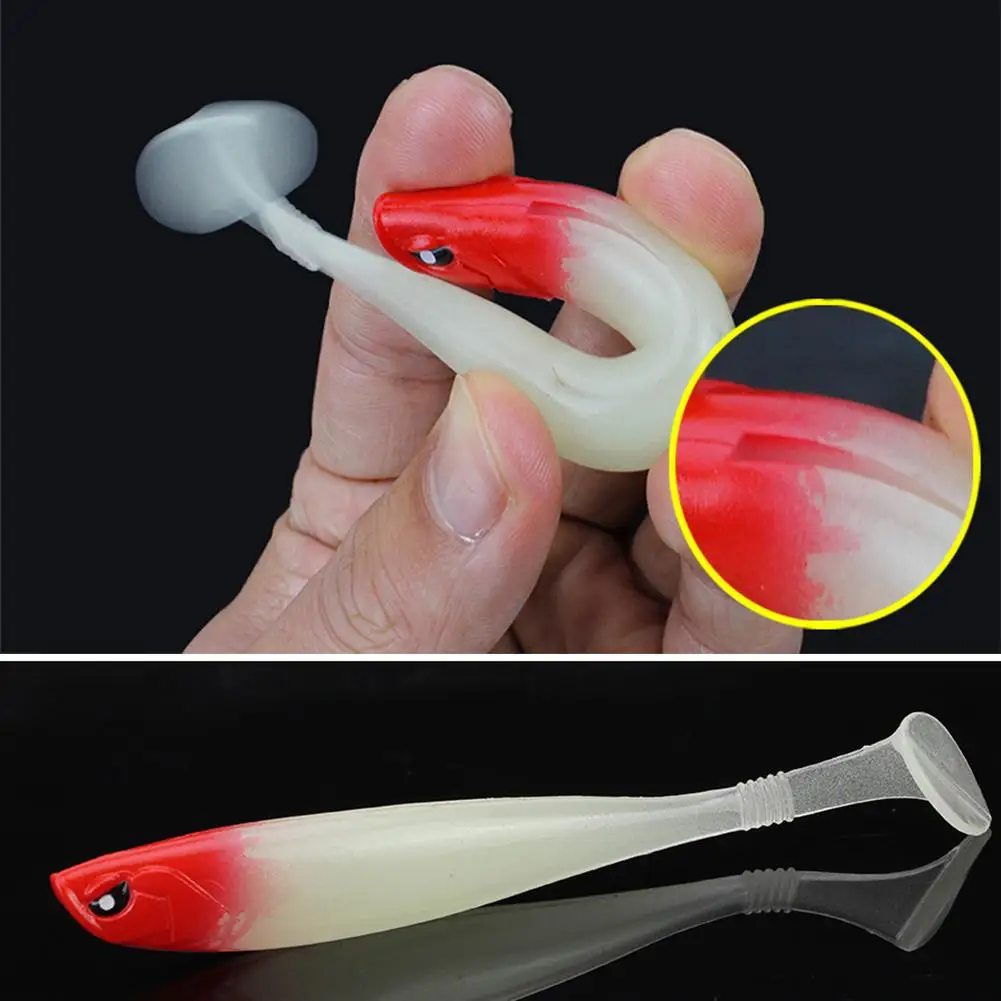 

12cm 10g Simulation Fish T-shape Tail Bait Outdoor Fishing Soft Lure Tackle Tool