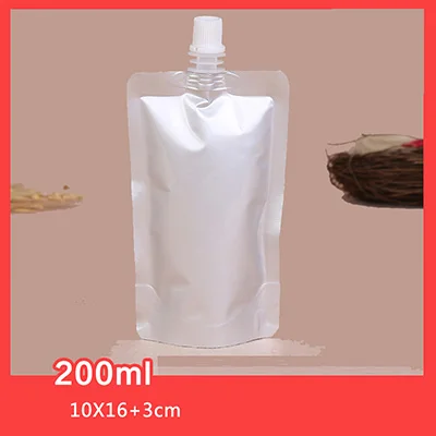 10x16x3cm 200ml Подставка всасывающая насадка жидкая Чистая Алюминиевая фольга портативный мешок Герметичный Напиток Молочный коктейль крем масло Салат джем сок ликер соевый соус - Цвет: 10x16x3cm 200ml