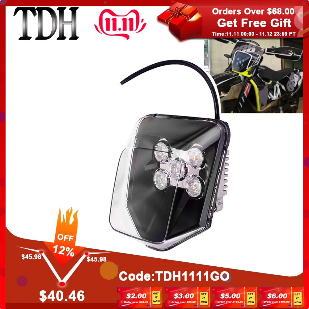 PROD 1005001902138646 Motocross LED Headlight Front Lamp Dirt Bike
Running Light For Hus TE FE TC FC 150/250/300/350/450/501 Enduro
2500800100028